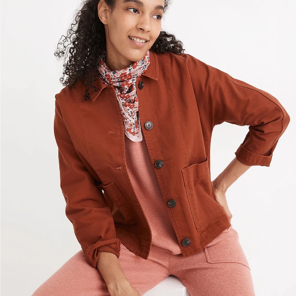 Madewell Pomeray Chore Jacket in Dusty Redwood NWT